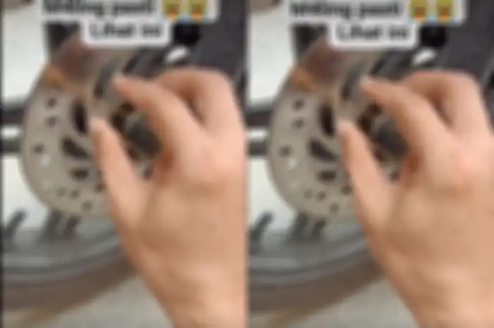 Serius maling bisa nangis kalau mengamankan motor dengan pakai karet gelang begini?