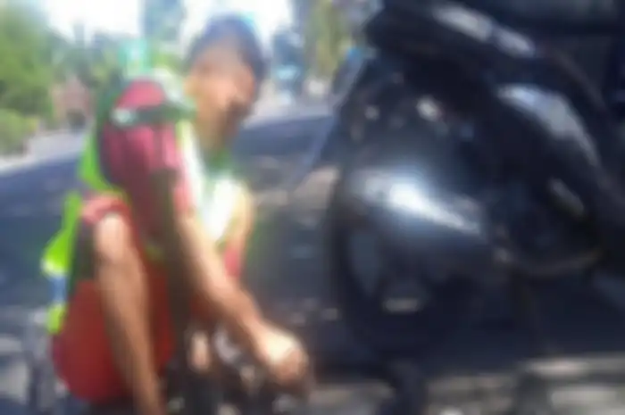 Foto ilustrasi tambal ban terdekat.