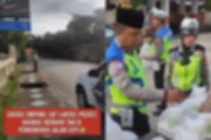 Polisi bagi-bagi takjil tapi sepi peminat, ternyata dikira sweeping.
