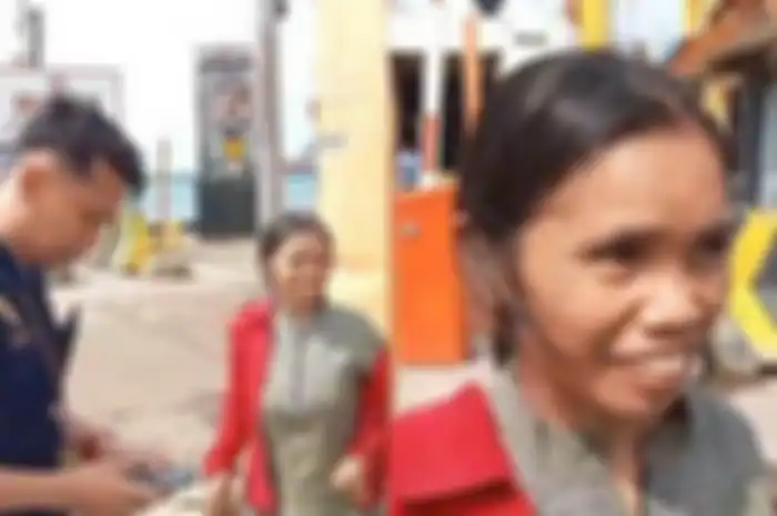 Istri ketinggalan suami saat mudik di Pelabuhan Bakauheni, Lampung, Sabtu (6/4/2024). 