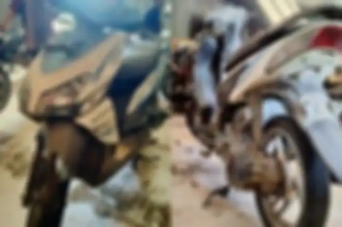 Salah satu motor murah yang dilelang Rp 1,7 jutaan di Mamuju.
