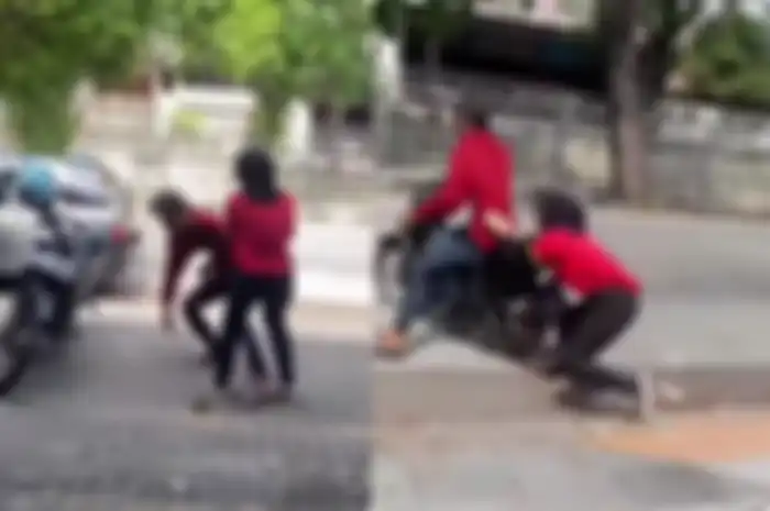 Seorang karyawan luka-luka terseret motor usai menghadang maling minyak goreng di Semarang, Jawa Tengah.