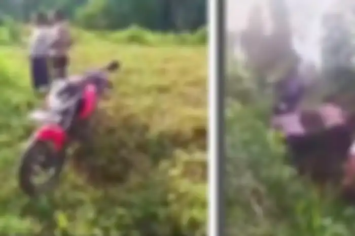 Merinding seorang pemudik kesasar mahluk halus mendadak tidur di pinggir sungai bersama motornya padahal tidak ada jalan.
