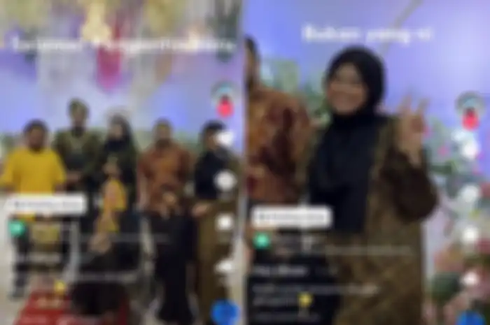 potret tamu undangan yang bajunya sarimbit dengan pasangan pengantin baru