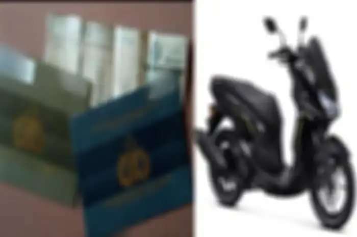 Foto ilustrasi STNK dan BPKB sebagai syarat perpanjang dan Yamaha LEXi LX 155.