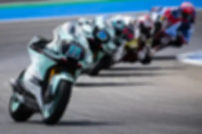 Motot Alex Escrig yang melajur sendirian tanpa pembalap di MotoGP Spanyol 2024 kelas Moto2 (28/4) lalu. 