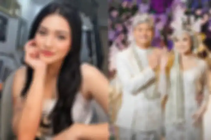 Nathalie Holscher absen di pernikahan Rizky Febian dan Mahalini.