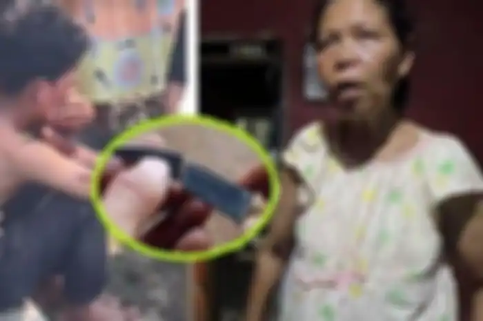 Titin (55) korban penusukan yang dilakukan seorang pria berinisial T (17) di Gang Pasama RT 003 RW 007, Kelurahan Ciwaringin, Kecamatan Bogor Tengah, Kota Bogor.