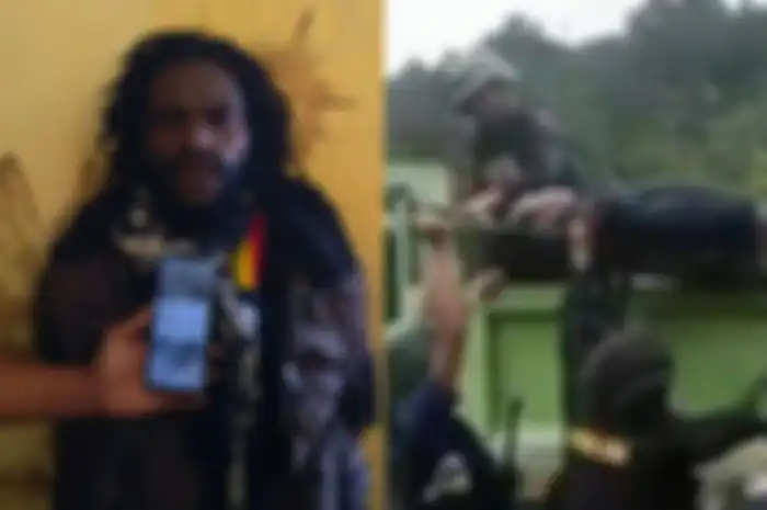Anan Nawipa (32), salah satu anggota KKB Papua yang membunuh Danramil Aradide ditangkap di Kampung Bapauda, Distrik Paniai Timur, Kabupaten Paniai, Papua Tengah, Sabtu (11/5/2024).