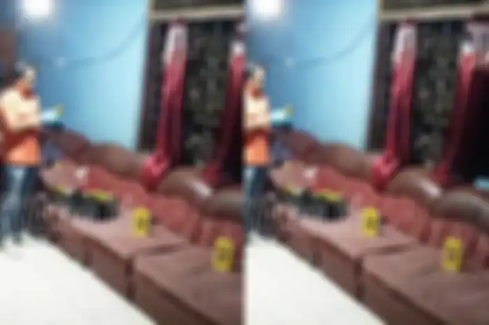 TKP tempat bapak di Tulungagung cekik bayinya hingga tewas