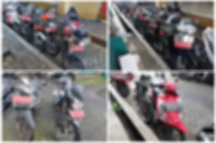 Beberapa motor murah yang dilelang sekaligus di Kudus, Yamaha Mio dan lainnya bisa diborong.