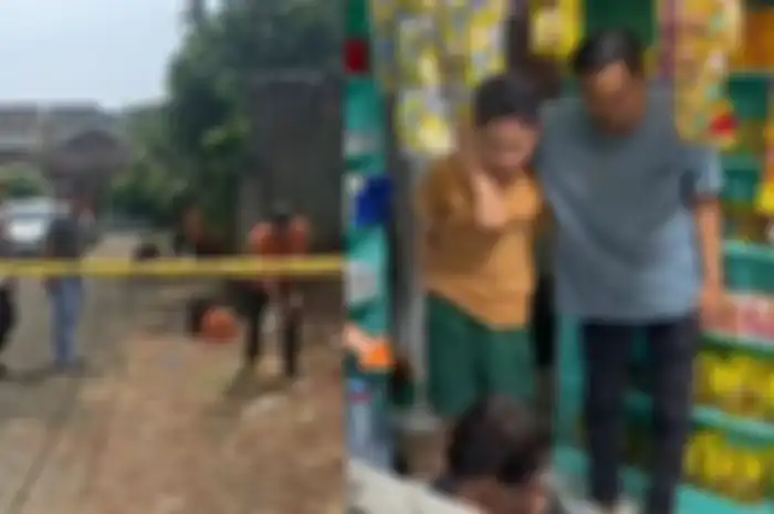 FA (kanan baju oren), pembunuh paman di Pamulang ditangkap polisi.