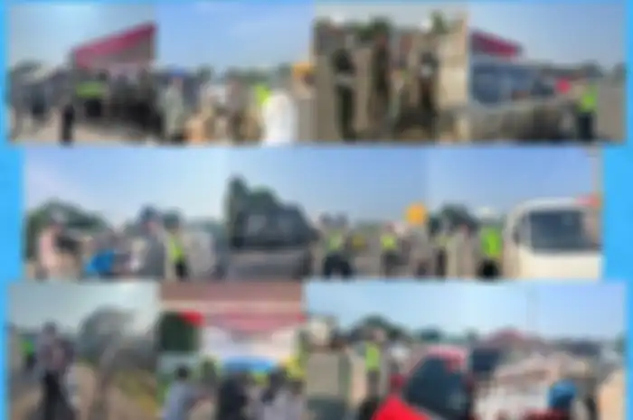 Kondisi saat pelaksanaan razia pajak kendaraan di tiga wilayah.