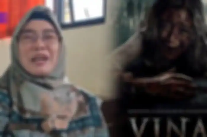 Guru Vina di SMPN 13 Kota Cirebon, Menoek Tri Mulyani dan poster film Vina. 
