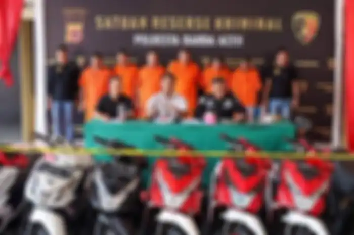 Pengungkapan kasus pencurian motor di Banda Aceh, pelaku maling motor dan Honda BeAT curian ditampilkan.