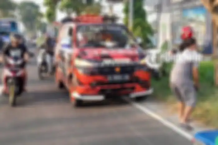 Lokasi kecelakaan adu banteng Honda Vario dan Honda Grand