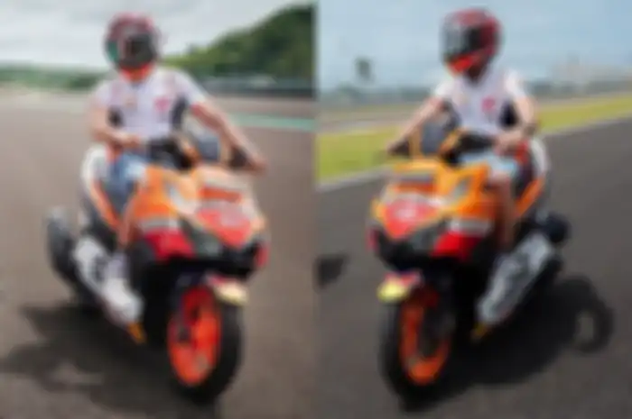 Marc Marquez keliling sirkuit Mandalika naik Honda Vario 160