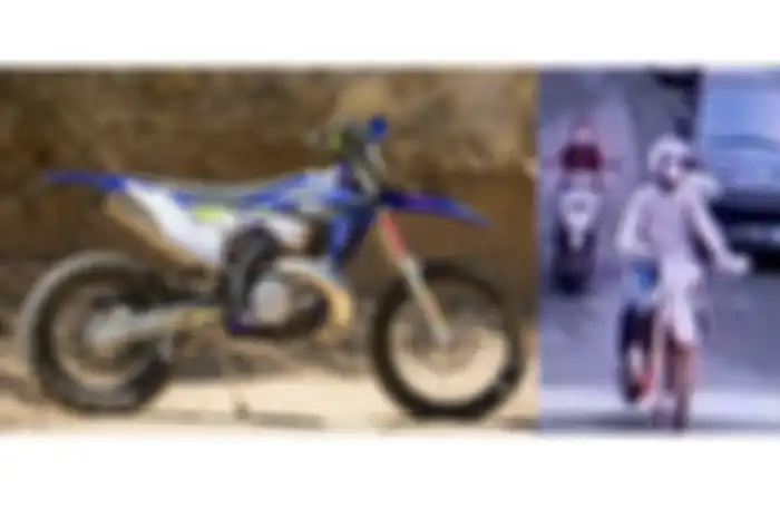 Ilustrasi Sherco 300 (kiri) dan motor trail Special Engine yang hilang dicuri maling di Jakarta Selatan (kanan).
