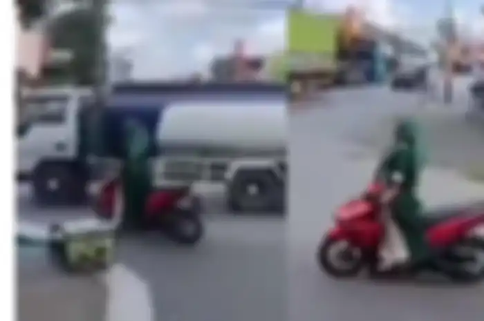 Video emak-emak naik Honda Vario di Pati tersebut memperlihatkan seorang wanita naik motor dengan penuh aksi.  