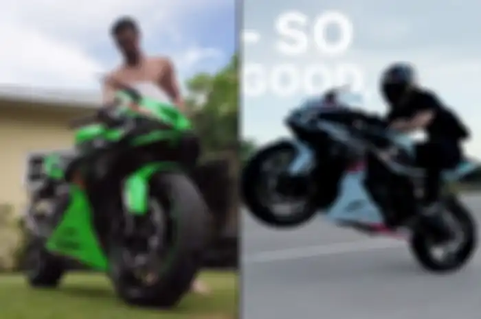 Dali Wassink suami Jennifer Coppen bersama Kawasaki Ninja ZX-6R
