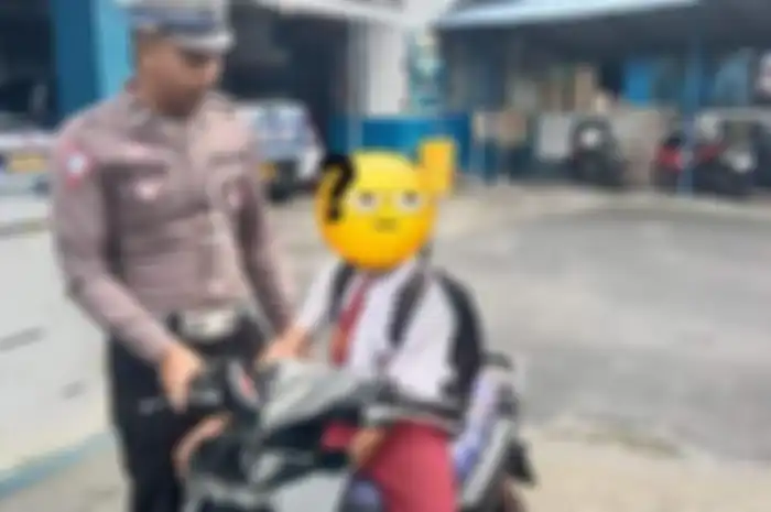 Kena razia besar-besaran bocil SD naik Honda BeAT tanpa helm, endingnya begini. 