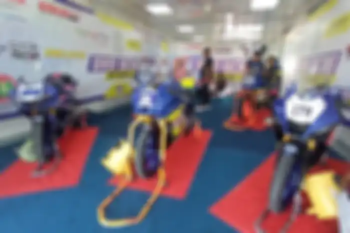 Tim balap SMK Walang Jaya di event Yamaha Sunday Race di Sirkuit Mandalika, Lombok, Nusa Tenggara Barat (NTB).
