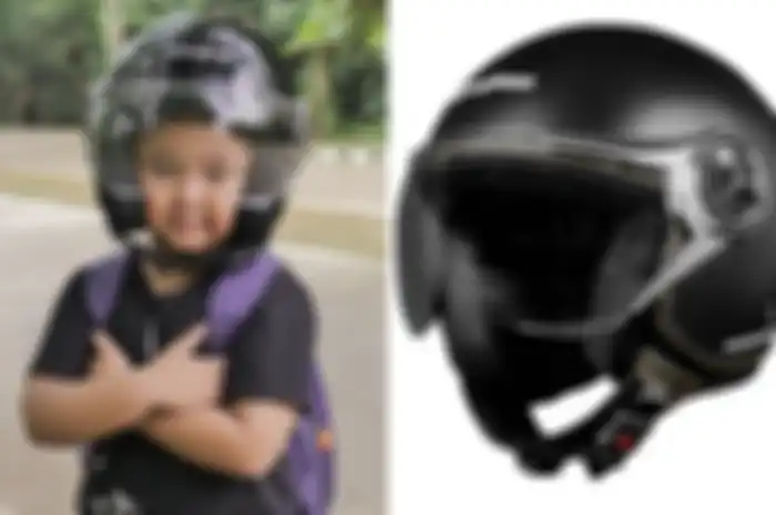 Helm anak Cargloss YJR modelnya retro