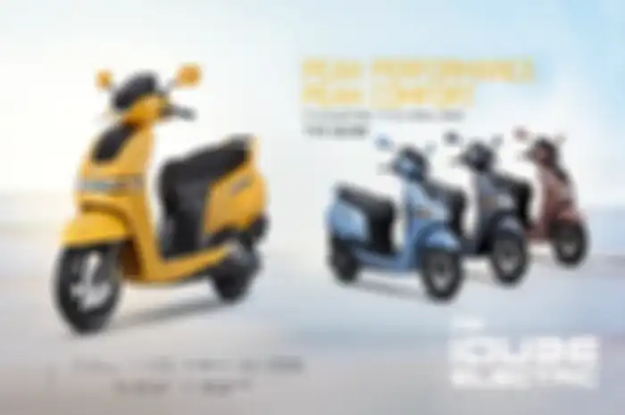 Tampilan motor listrik TVS iQube S 2024.