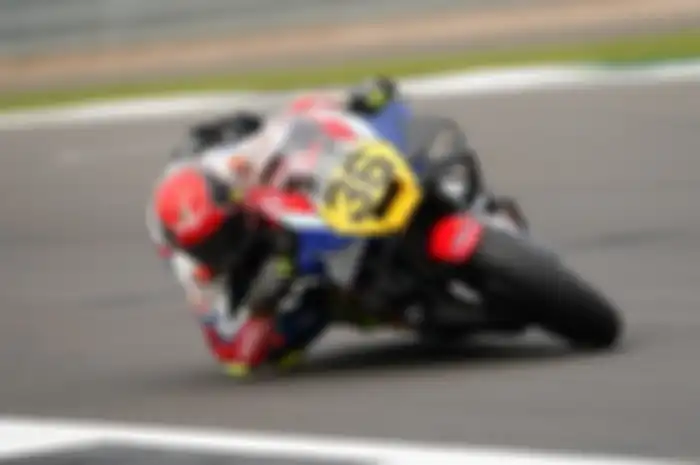 Pembalap Repsol Honda Joan Mir di balap utama MotoGP Inggris 2024 di Sirkuit Silverstone, Minggu (4/8/2024).