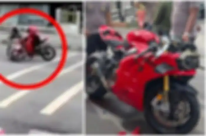 Kecelakaan Bocah Umur 17 Tahun Geber Ducati V4S Tabrak Honda BeAT Mau Putar Balik di Aceh Motor Kondisi Hancur  