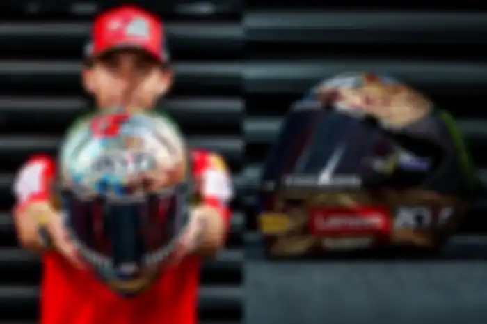 Helm KYT KX-1 Race GP Bastianini edisi Indonesia