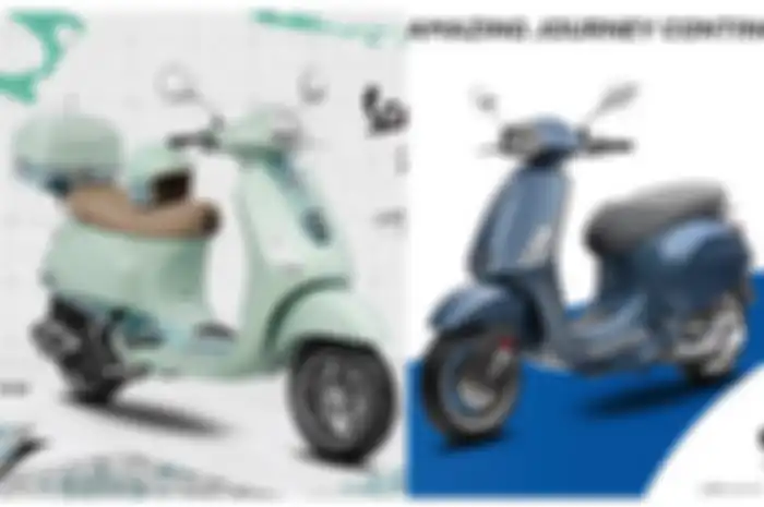 2 Vespa Limited Edition hanya ada di Indonesia, Vespa Batik (kiri) dan Piaggio Indonesia 10th Anniversary Limited Edition (kanan).