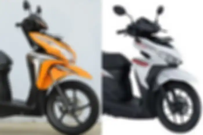 Honda Vario 125 bohlam (kiri) dan Vario 125 LED harga bekasnya masih tinggi karena ramai diincar ngabers untuk sunmori.