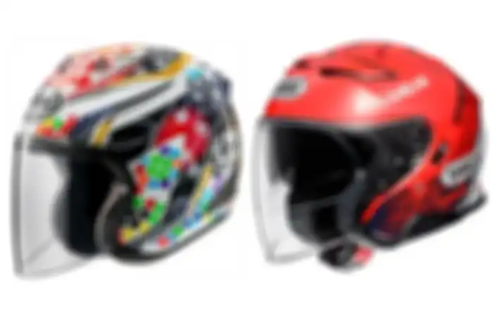 Helm open face Arai Nakagami dan Shoei Marc Marquez
