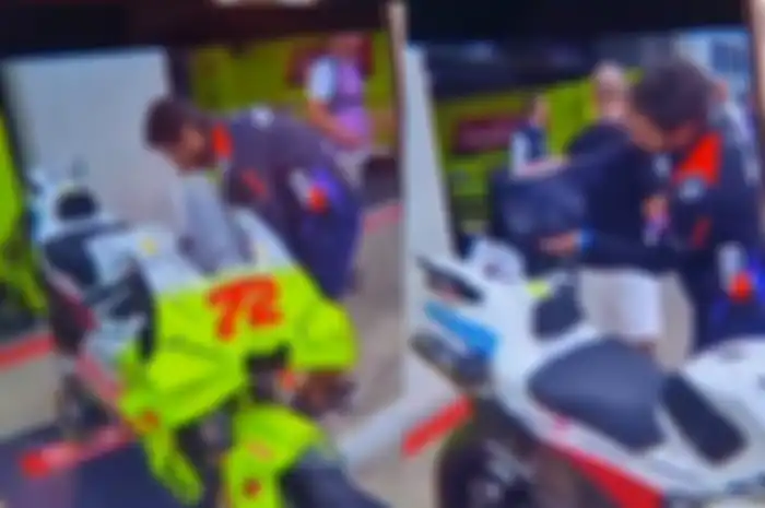 Video teknisi Aprilia 3D scan buntut Stegosaurus motor Ducati Desmosedici GP23.
