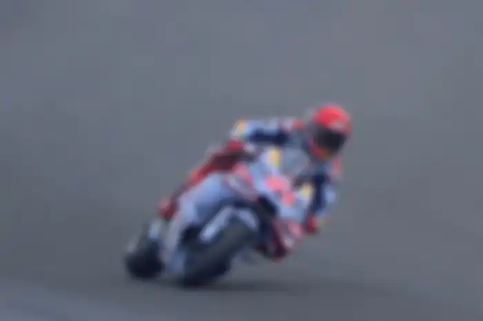 Pembalap Gresini Racing Marc Marquez tercapat di Practice MotoGP Aragon 2024, Jumat (30/8/2024).