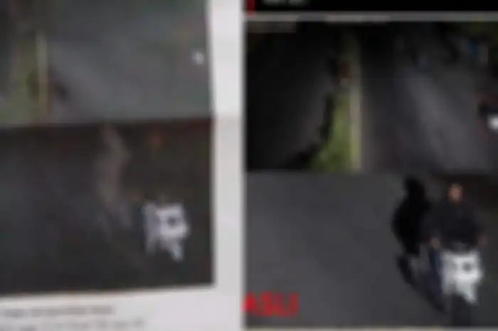 Cuitan akun X @Idaman_makmu pemotor Honda Vario bonceng pocong (kiri) dan foto asli tangkapan kamera tilang elektronik oleh Satlantas Polres Pasuruan (kanan).