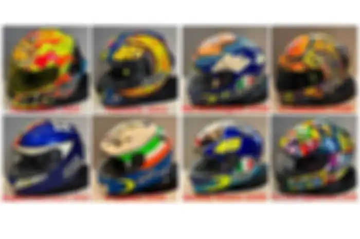 Ada 12 helm AGV spek balap Valentino Rossi 