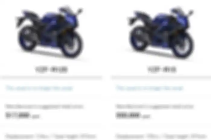 Ada Yamaha YZF-R125 dan YZF-R15 dijual di Jepang