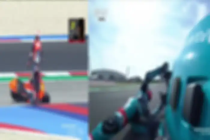 Momen Sergio Garcia dan Jake Dixon gagal finis Moto2 Emilia Romagna 2024.