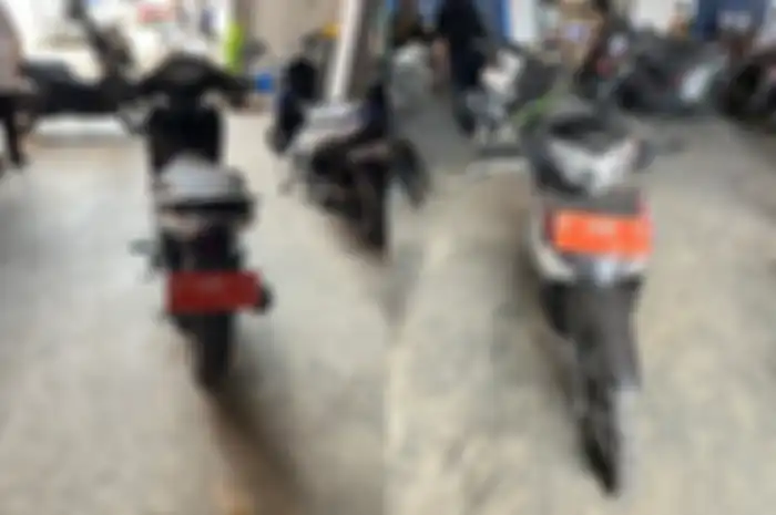 Tampak depan dan belakang motor murah Honda Supra X 125 Helm In.