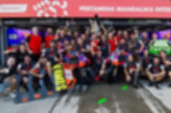 Tim Prima Pramac Racing di Paddock Sirkuit Mandalika, Lombok, NTB, Minggu (29/9/2024).