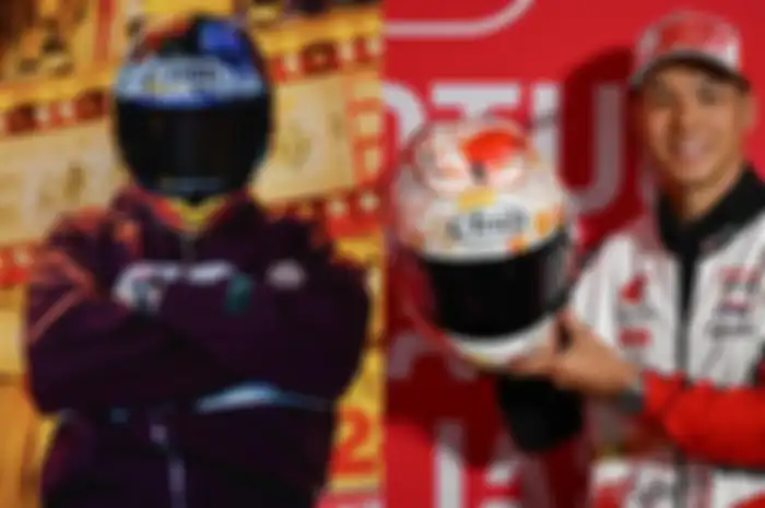 Marc Marquez dan Takaaki Nakagami pamer helm buat MotoGP Jepang 2024