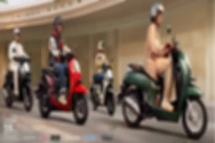 Foto ilustrasi motor baru Honda Scoopy.