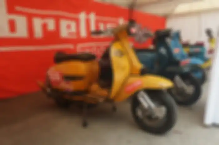 Modifikasi motor Lambretta DL 150 tahun 1970 milik Fariz Wicaksana.
