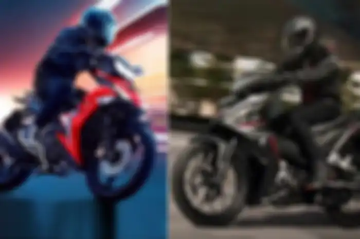 Ilustrasi Yamaha MX King 150 (kiri) dan Honda Supra GTR 150 (kanan).