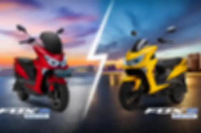 Ilustrasi motor listrik Polytron Fox R (kiri) dan Fox S (kanan).