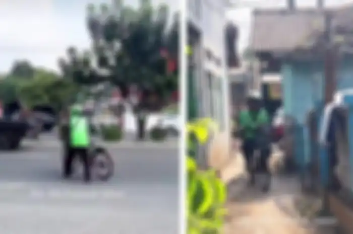 Berlinang air mata lihat perjuangan Muhidin, driver ojol asal bekasi antar pesanan naik sepeda karena motornya rusak.