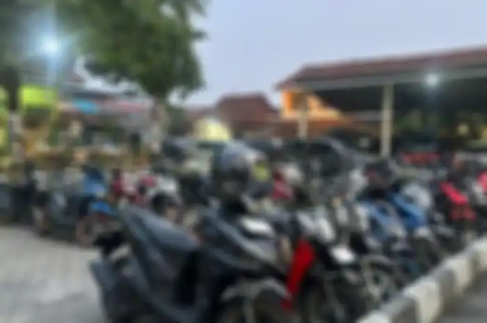 Puluhan motor hasil penggelapan diamankan di Mapolres Bantul. 