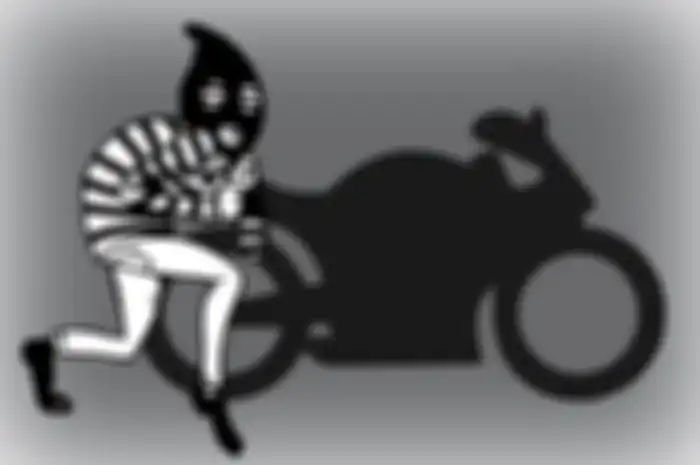 Gambar ilustarsi maling motor.